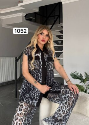 1052TATU Top and down With Vest 3Pieces