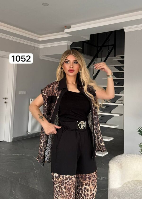 1052TATU Top and down With Vest 3Pieces