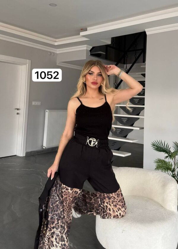 1052TATU Top and down With Vest 3Pieces