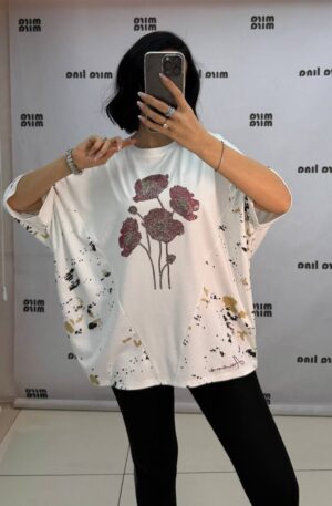file_605.jpg Flower Printed Cotton Tshirt