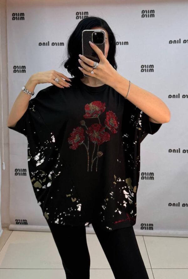 Flower Printed Cotton Tshirt