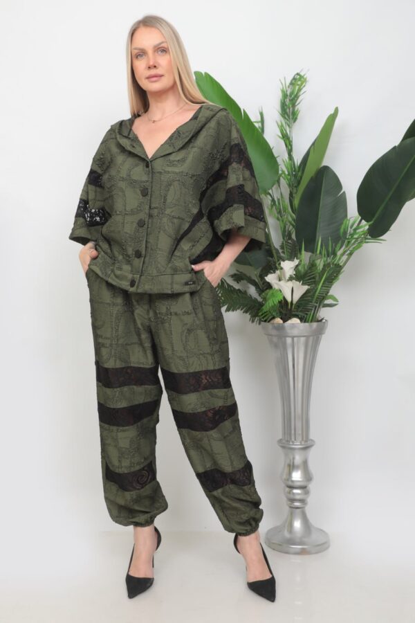 Jacket and Bottom Two-Pieces Set