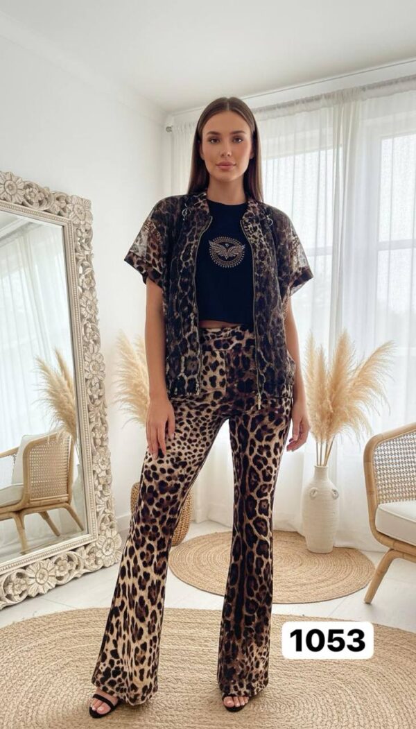 file_1089.jpg Leopard Print Three-Piece Women's T-Shirt and Pants Set