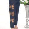 Elegant Butterfly Detail Cut-Out Denim Trousers