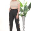 Elegant Butterfly Detail Cut-Out Denim Trousers