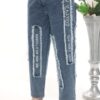 file_1291.jpg Women's Graphic Patch Distressed Denim Trousers