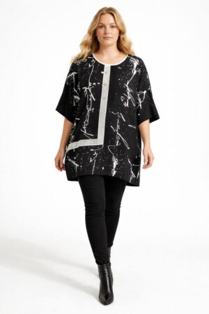 file_1355-1.jpg Elegant Black Abstract Print Tunic Blouse