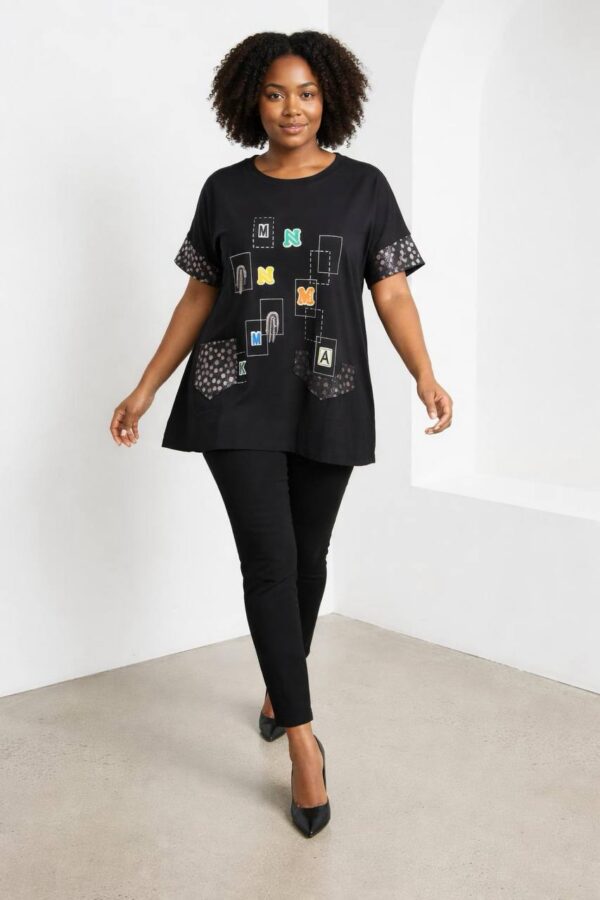 Elegant Green Graphic Print Women's Short Sleeve Blouse