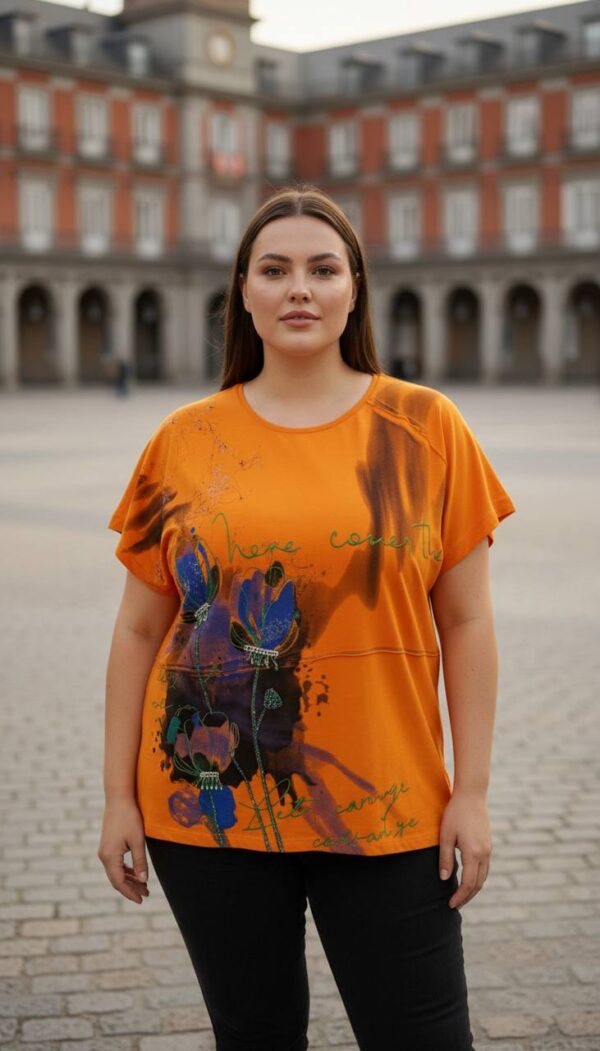 Women's Abstract Floral Print Relaxed Fit Blouse