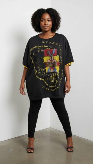 file_1419-1.jpg Oversized Graphic Print Blouse with Sequin Accents