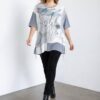 file_1434.jpg Dragonfly Graphic Patchwork Knit Tunic Blouse