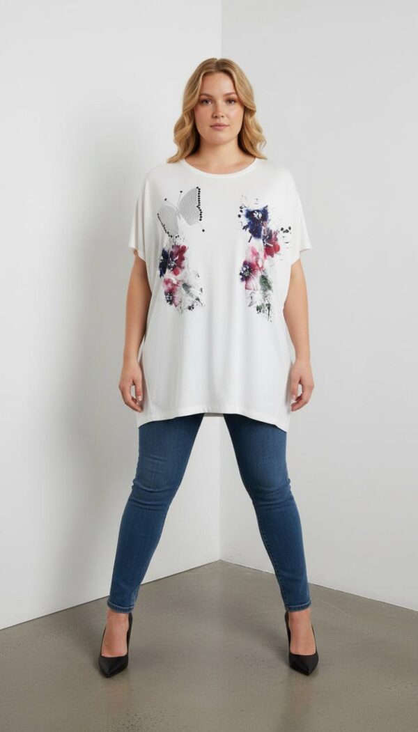 file_1484-1.jpg Women's Floral Butterfly Print Oversized Blouse