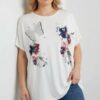 file_1485.jpg Women's Floral Butterfly Print Oversized Blouse