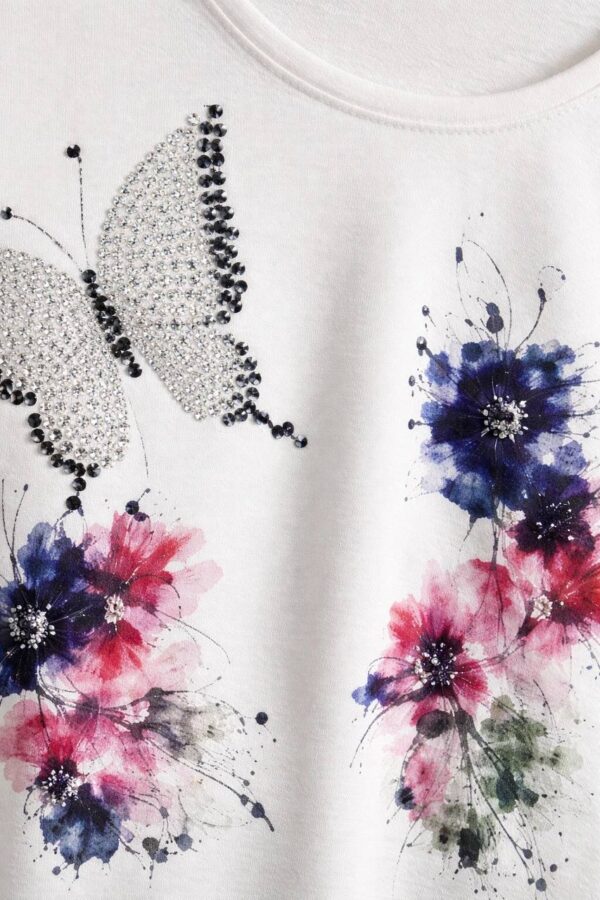 file_1488.jpg Women's Floral Butterfly Print Oversized Blouse