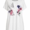 file_1489.jpg Women's Floral Butterfly Print Oversized Blouse