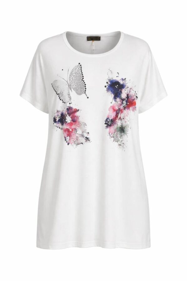file_1489.jpg Women's Floral Butterfly Print Oversized Blouse