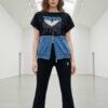 file_1523-1.jpg Chic Denim-Patch Graphic Tee and Flare Pants Set