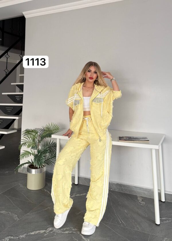 file_1544.jpg Women's Embellished Zip-Up Hoodie and Pants Set