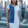 file_1576-1.jpg Chic Mixed-Media Denim Panel White Mini Dress