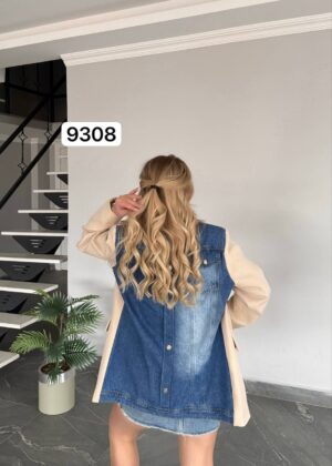 file_1651-1.jpg Women's Mixed Media Denim and Blazer Hybrid Jacket