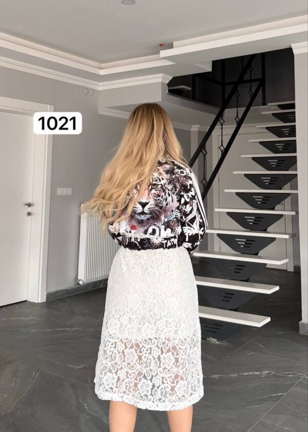 Elegant Lace Long Jacket and Mini Dress Set