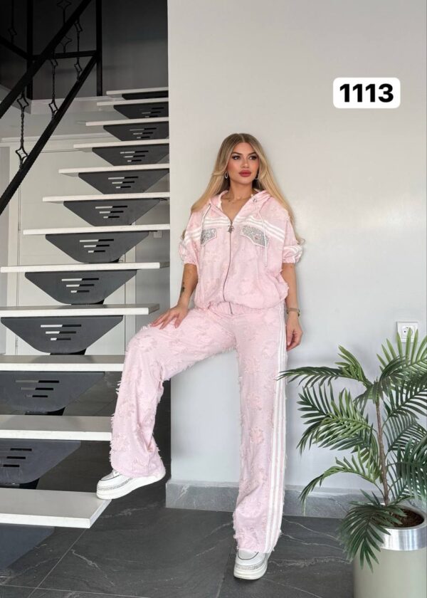 file_1700.jpg Women's Embellished Zip-Up Hoodie and Pants Set