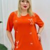 file_1734-1.jpg Elegant Orange Blouse with Pearl Bow Embellishments