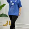 file_1751.jpg Elegant Blue Floral Embellished Dolman Sleeve Blouse