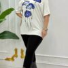 file_1753.jpg Elegant Blue Floral Embellished Dolman Sleeve Blouse