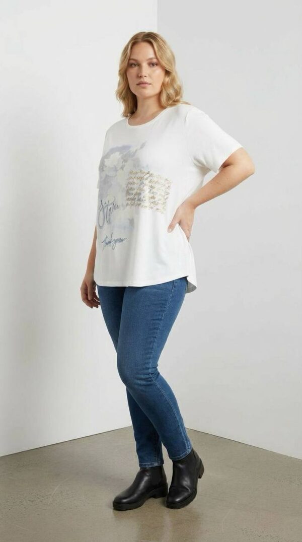 file_1949.jpg Women's White Graphic Print Short Sleeve Blouse