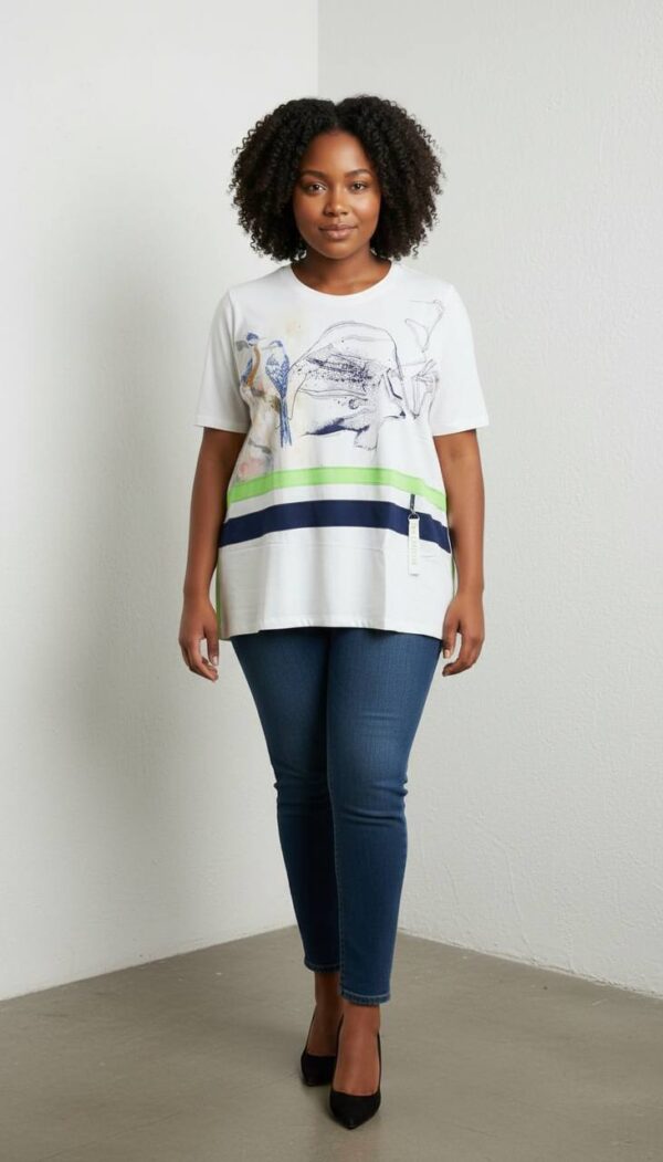 file_1957-1.jpg Women's Graphic Print Short Sleeve Crew Neck Blouse