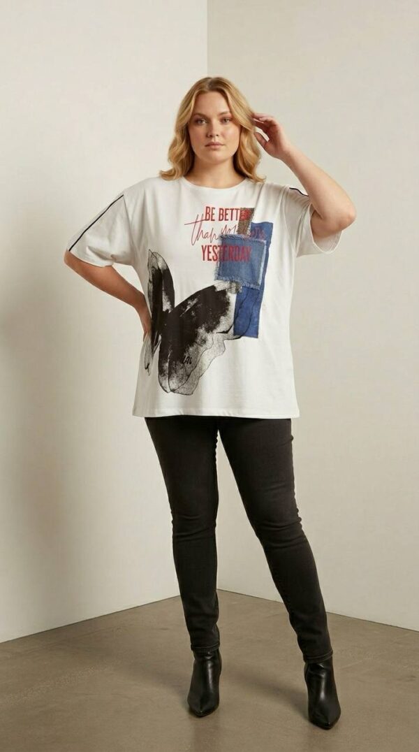 file_2006.jpg Lavelina Graphic Butterfly Print Blouse with Denim Detail