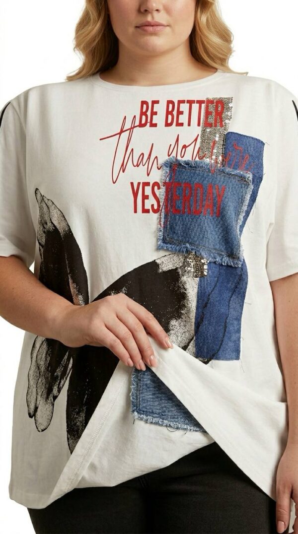 file_2008.jpg Lavelina Graphic Butterfly Print Blouse with Denim Detail