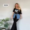 file_2136.jpg Chic Denim-Patch Graphic Tee and Flare Pants Set