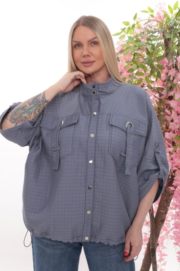 Quilted Utility Shacket with Buckle Detail