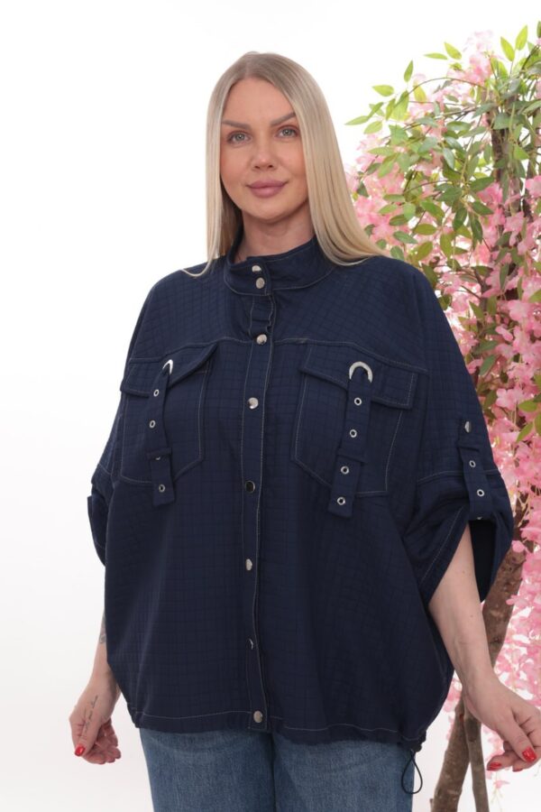 Quilted Utility Shacket with Buckle Detail