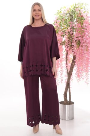 Embellished Scallop Hem Two-Piece Set