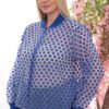 Wholesale Multicolor Polka Dot Sheer Bomber Jacket
