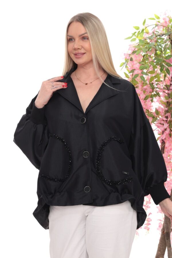 Wholesale Embellished Pocket Blouson Jacket