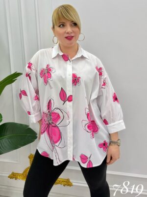 Wholesale Embellished Floral Print Tunic Shirt