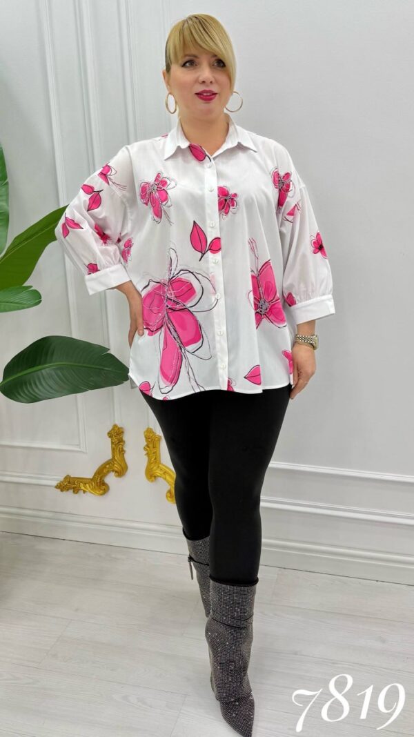 file_3232.jpg Wholesale Embellished Floral Print Tunic Shirt