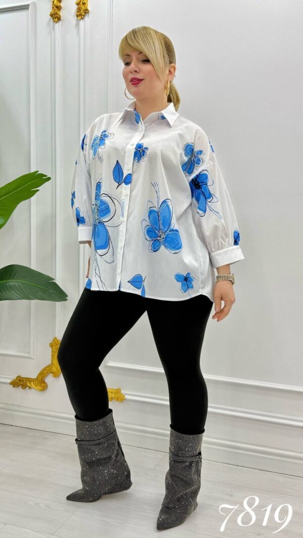file_3236.jpg Wholesale Embellished Floral Print Tunic Shirt