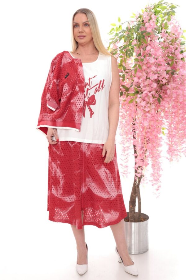 Wholesale Perforated Tie-Dye Skirt Set