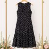 Wholesale Circle Print Ruffle Hem Midi Dress