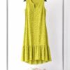 Wholesale Circle Print Ruffle Hem Midi Dress