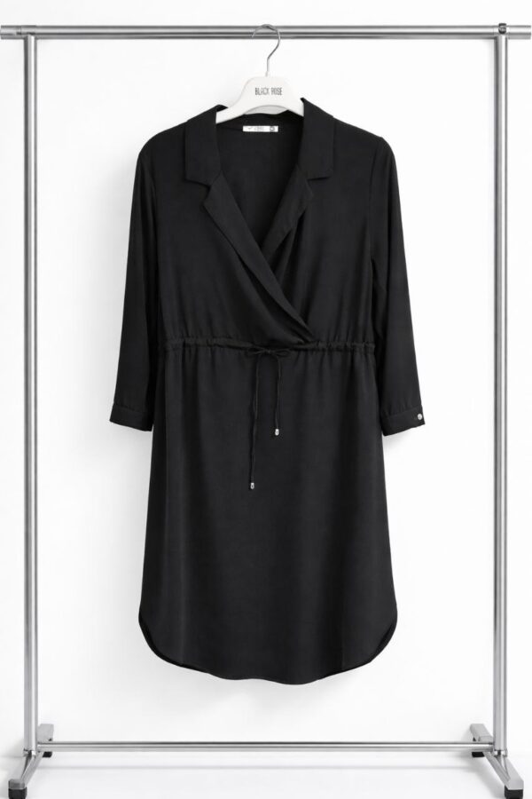 Elegant V-Neck Wrap Midi Dress