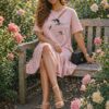 Cutout Detail Ruffle Hem T-Shirt Dress