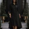 Wholesale Collared High-Low Shirtdress
