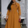Wholesale Collared High-Low Shirtdress