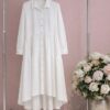 Wholesale Tiered Ruffle High-Low Shirtdress